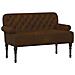 Loveseat con bottoni imbottiti Marrone 120 x 65 x 78 cm - Foto miniatura 1