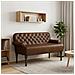 Loveseat con bottoni imbottiti Marrone 120 x 65 x 78 cm - Foto miniatura 2