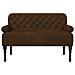 Loveseat con bottoni imbottiti Marrone 120 x 65 x 78 cm - Foto miniatura 3