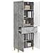 Set di armadi 2 pcs Grigio Cemento Legno ingegnerizzato - Foto miniatura 2