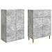 Set di armadi 2 pcs Grigio Cemento Legno ingegnerizzato - Foto miniatura 3