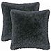Cuscino con cuscino HEERLEN 2 pz Antracite Fleece PV - Foto miniatura 1