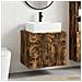 Set di mobili per il bagno Rovere Fumo Legno ingegnerizzato - Foto miniatura 6