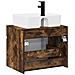 Set di mobili per il bagno Rovere Fumo Legno ingegnerizzato - Foto miniatura 8