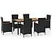13 pz Set Mobili da Esterno Polirattan Piano Tavolo in Acacia - Foto miniatura 1