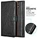 Custodia Compatibile Con Samsung Galaxy A7 2015 In Nero Grafite - Coperchio Protettiva Con Chiusura Magnetica, Funzione Stand E Tasca Per Le Carte - Foto miniatura 5