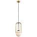 Pendente A Sospensione Moderno Dorato 1 Luce Con Oro, Paralume Bianco, Attacco E27 - Foto miniatura 2