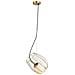 Pendente A Sospensione Moderno Dorato 1 Luce Con Oro, Paralume Bianco, Attacco E27 - Foto miniatura 1