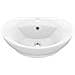 Lavandino con Troppopieno Ovale Bianco Opaco 58,5x39cm Ceramica - Foto miniatura 1