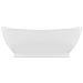 Lavandino con Troppopieno Ovale Bianco Opaco 58,5x39cm Ceramica - Foto miniatura 2