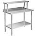 Tavolo Lavoro Cucina Con Mensola 120x60x120 Cm In Acciaio Inox - Foto miniatura 1