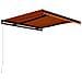 Tenda Da Sole Retrattile Manuale 300x250 Cm Arancione E Marrone - Foto miniatura 3