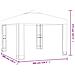 Gazebo con Tetto Doppio e Stringa di Luci LED 3x3 m Bianco - Foto miniatura 2