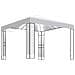 Gazebo con Tetto Doppio e Stringa di Luci LED 3x3 m Bianco - Foto miniatura 1