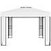Gazebo con Tetto Doppio e Stringa di Luci LED 3x3 m Bianco - Foto miniatura 3