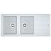 Lavello BFG621WH 2 Vasche Gocciolatoio Reversibile Dimensioni 116 x 50 cm Colore Bianco Serie Boston - Foto miniatura 1