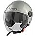 Jet Casco Scooter Moto Certificato Ece2205 Parasole Lunga Visiera Argento S - Foto miniatura 7