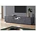Mobile Porta Tv Paul, Credenza Bassa Da Soggiorno, Base Porta Televisione, 100% Made In Italy, Cm 220x43h46, Ardesia, Con Luce Led - Foto miniatura 1