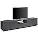 Mobile Porta Tv Paul, Credenza Bassa Da Soggiorno, Base Porta Televisione, 100% Made In Italy, Cm 220x43h46, Ardesia, Con Luce Led - Foto miniatura 5