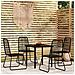 Set Mobili Da Pranzo Per Giardino 5 Pz Nero - Foto miniatura 1