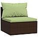 Set Divani Da Giardino 4 Pz Con Cuscini In Polyrattan Marrone - Foto miniatura 7