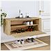 Scarpiera A Muro Rovere Sonoma 100x35x38cm In Legno Multistrato - Foto miniatura 3