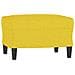 Poggiapiedi Giallo Chiaro 60x50x41 Cm In Tessuto - Foto miniatura 2