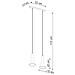 Sollux Lighting Lampada A Sospensione Rea 2 In Cemento Sl.1224 - Moderno Lampade A Sospensione Grigio 113x34x12 Cm - Foto miniatura 5