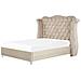Letto Con Rete A Doghe Velluto Beige 160 X 200 Cm Ayette - Foto miniatura 8