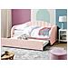 Letto Estraibile Velluto Eyburie 90 X 200 Cm Rosa Pastello - Foto miniatura 1