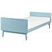 Letto Singolo Legno Azzurro 90 X 200 Cm Bonnac - Foto miniatura 3