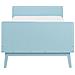 Letto Singolo Legno Azzurro 90 X 200 Cm Bonnac - Foto miniatura 4