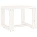 Tavolino Da Giardino Bianco 40x38x28,5 Cm Legno Massello Pino - Foto miniatura 2