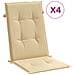 Cuscini Sedia Schiena Alta 4 Beige Mélange 120x50x4 Tessuto - Foto miniatura 2