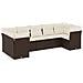 Set Divani da Giardino 7 pz con Cuscini Marrone in Polyrattan - Foto miniatura 1