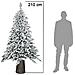 Albero Di Natale Macao Innevato 210 Cm Base Resina Tronco 2037 Rami Foltissimo - Foto miniatura 2