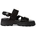 Black Casual Open Sandals Sandali Pelle Scarpe Donna Nero Eu 38, 5-28200-42 001 - Foto miniatura 3