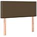 Letto a Molle Materasso e LED Marrone Scuro 80x200cm in Tessuto - Foto miniatura 2