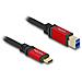 Cavo USB 5 Gbps USB Type-C maschio per USB Tipo-B maschio 2 m metallo rosso - Foto miniatura 1
