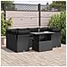Set Divani Da Giardino Con Cuscini 7pz Nero Polyrattan - Foto miniatura 1