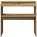 Tavolo Consolle Rovere Artigianale 80x30x80 Cm In Truciolato - Foto miniatura 5