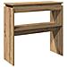 Tavolo Consolle Rovere Artigianale 80x30x80 Cm In Truciolato - Foto miniatura 8