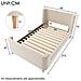 Letto Contenitore  Letto Imbottito Per Bambini, Letto Singolo A Slitta, 90 X 200 Cm, Per Ragazzi E Ragazze, Beige, Senza Materasso - Foto miniatura 3