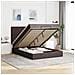 Struttura Letto Pouf Con Materasso 140x200 Cm In Tessuto - Foto miniatura 1