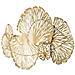Decorazione In Metallo 3d Foglia 21 - Oro - Metallo - 115x5x64 Cm - Foto miniatura 3