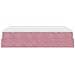 Struttura Letto Pouf con Materasso Rosa 140x190 cm in Velluto - Foto miniatura 9