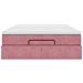 Struttura Letto Pouf con Materasso Rosa 140x190 cm in Velluto - Foto miniatura 7