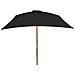Ombrellone Da Giardino Con Palo In Legno Nero 200x300 Cm - Foto miniatura 3