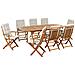 Set Da Pranzo Da Giardino 8 Posti Maui Premium Legno D \'acacia Tortora - Foto miniatura 2
