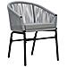 Set da pranzo da giardino 10 pezzi con cuscini grigi in polyrattan,  Tavolo da giardino allungabile anthracite (140-210)x90x73 cm in acciaio - Foto miniatura 6